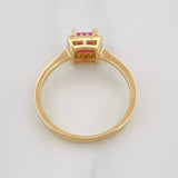 Crisscross Halo Ring 2.8g / T7 Yellow Gold 18K