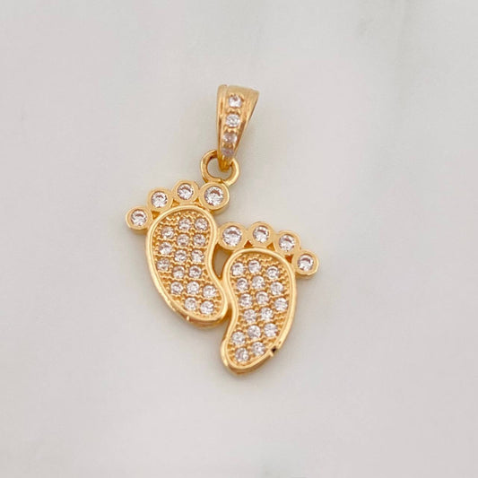 Dije Huellas 1.9g / 3/4 in Oro Amarillo 18K
