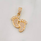 Dije Huellas 1.9g / 3/4 in Oro Amarillo 18K