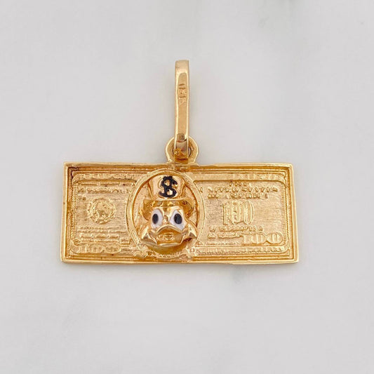 Dije Pato Dolar 2.75g / 3/4 in Oro Amarillo 18K