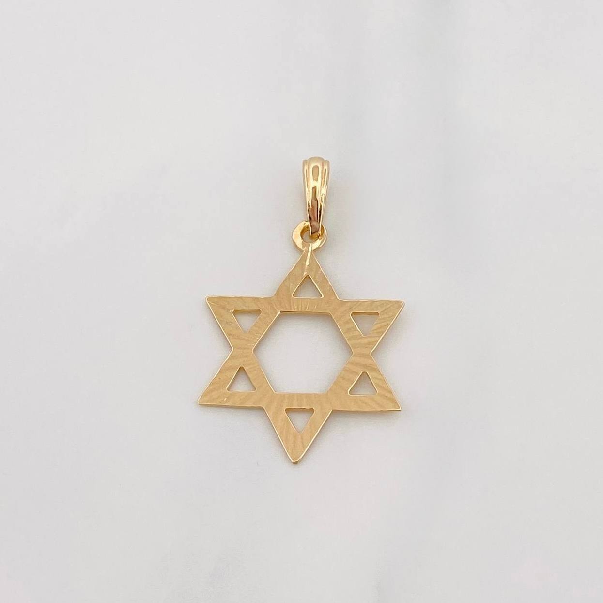 Dije Estrella David 1.85g / 1 1/4 in Oro Amarillo 18K