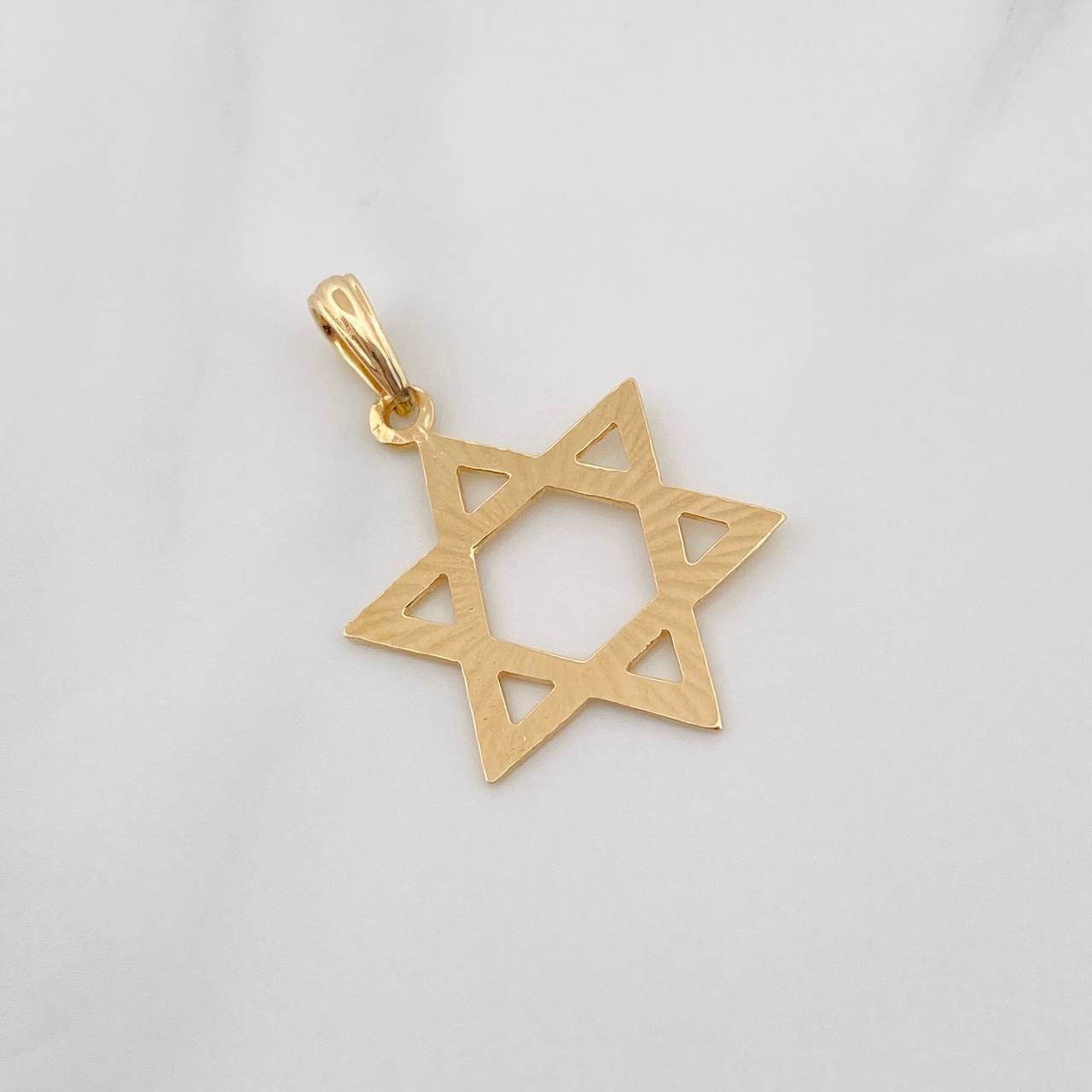 Dije Estrella David 1.85g / 1 1/4 in Oro Amarillo 18K