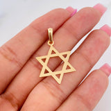 Dije Estrella David 1.85g / 1 1/4 in Oro Amarillo 18K