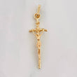 Pendant Cross Christ 1.45g / 1 1/4 in Yellow Gold 18K