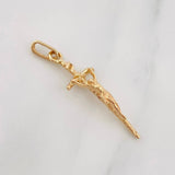 Pendant Cross Christ 1.45g / 1 1/4 in Yellow Gold 18K