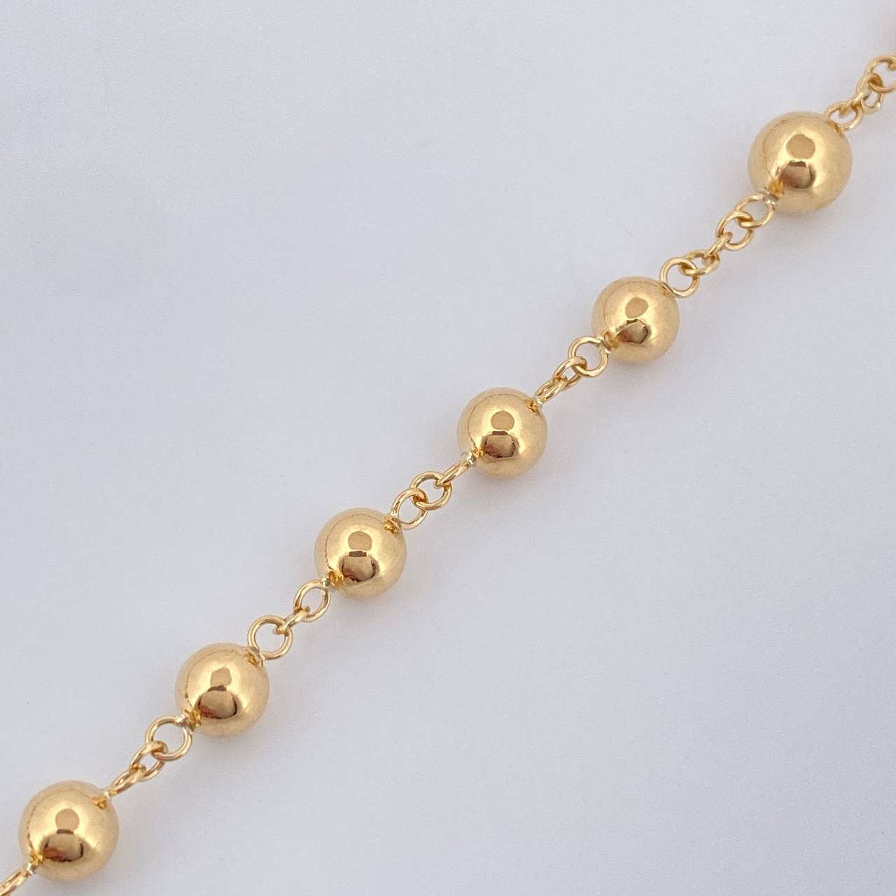 Rosario Virgen Milagrosa Cruz Cristo  8.6gr / 14 3/4 in / Oro Amarillo 18K $