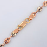 GC Chain 7.4gr / 19in / Two Tone White Rose 18K $