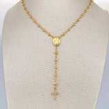 Rosario Virgen Milagrosa Cruz 5.6gr /  23 1/2 in / Oro Amarillo 18K $