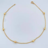 Tobillera Espiga 1.9gr / 9 3/4 in / 4mm Oro Amarillo 18K $