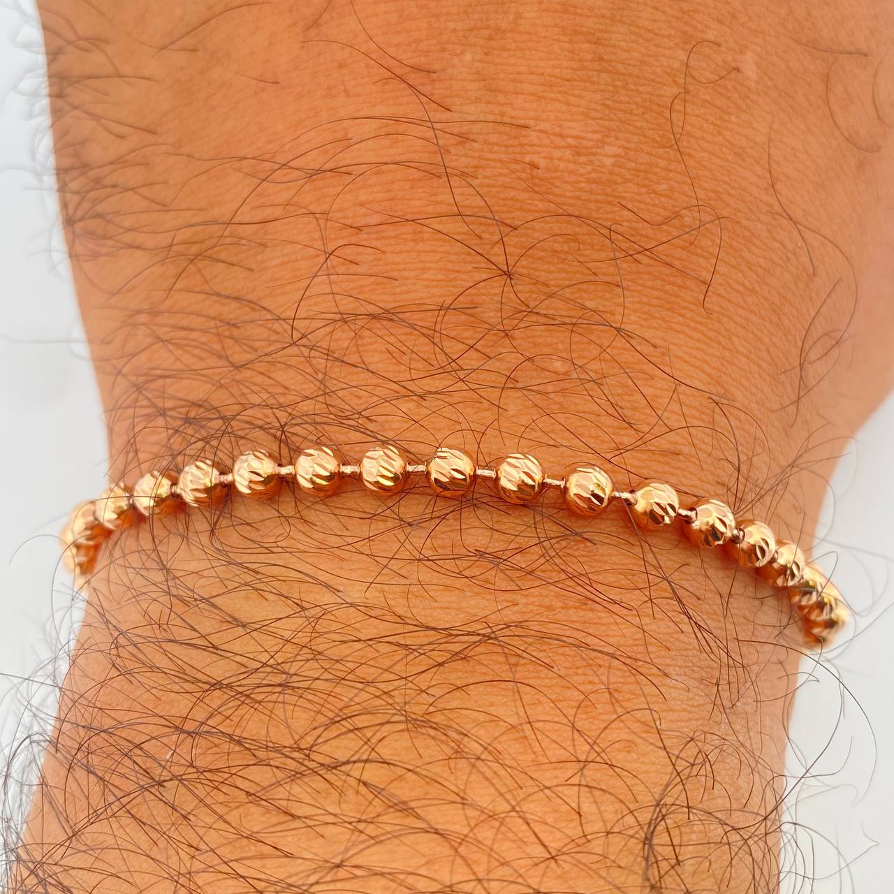Pulso Militar 7.6gr / 7 1/4 in / 4mm Oro Rosa 18K $