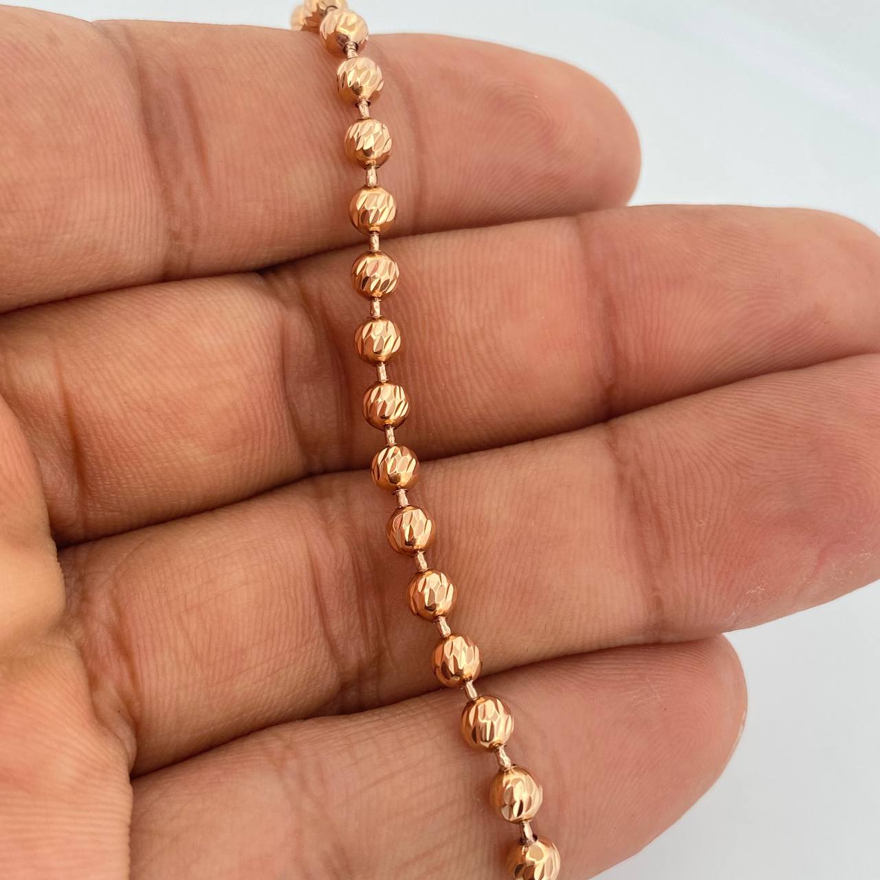 Pulso Militar 7.6gr / 7 1/4 in / 4mm Oro Rosa 18K $