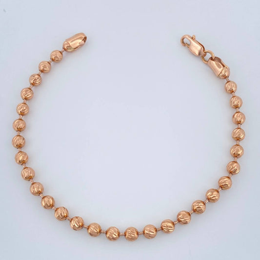 Pulso Militar 5.6gr / 6 3/4 in / 4mm Oro Rosa 18K $