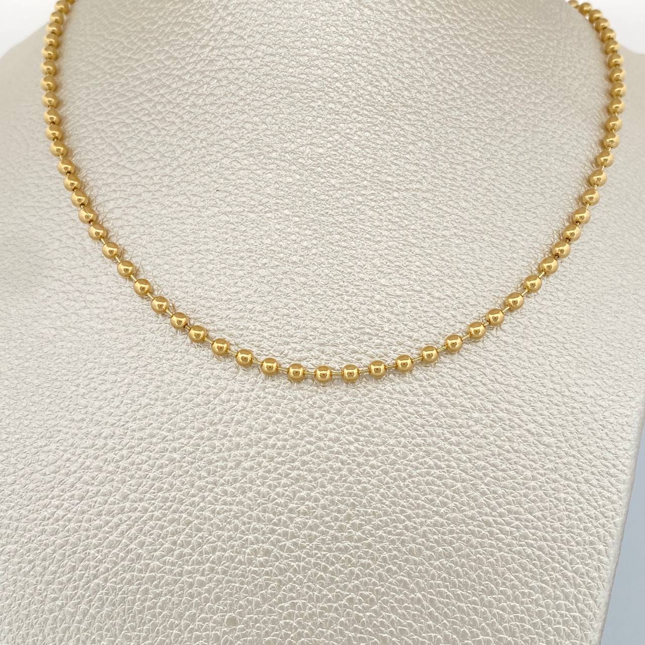 Cadena Militar 12.85gr / 24 in / 3mm Oro Amarillo 18K $