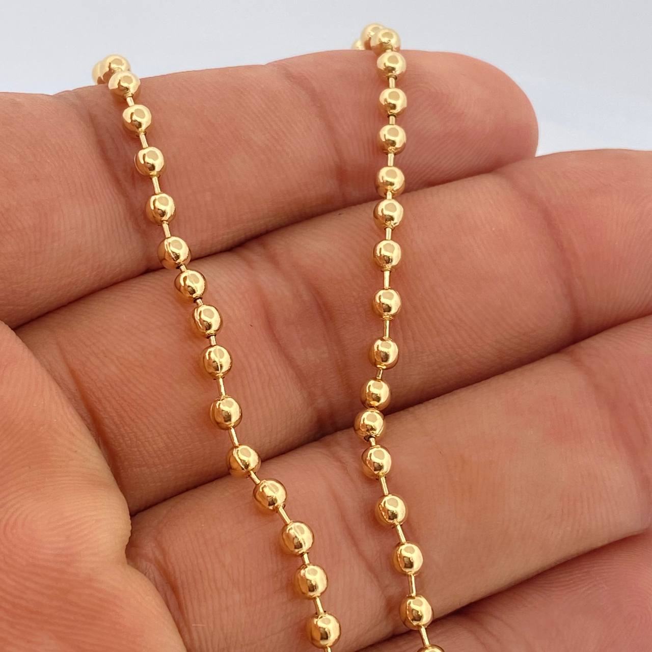 Cadena Militar 12.85gr / 24 in / 3mm Oro Amarillo 18K $