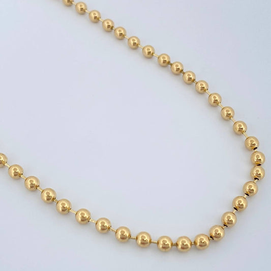 Cadena Militar 12.85gr / 24 in / 3mm Oro Amarillo 18K $