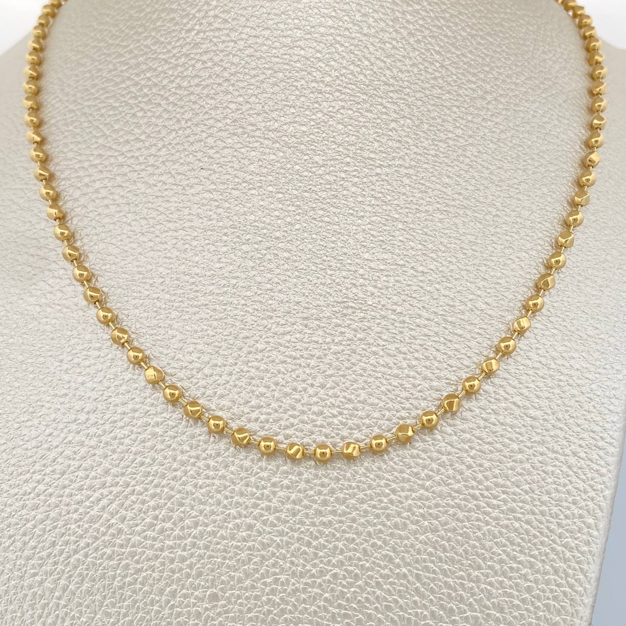 Cadena Militar 11gr / 24 in / 3mm Oro Amarillo 18K $