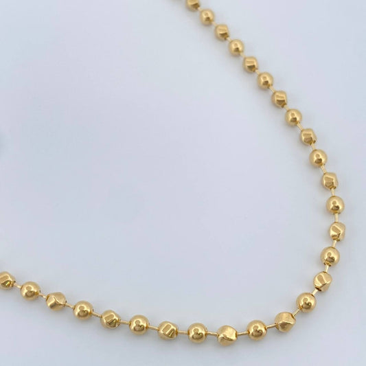 Cadena Militar 11gr / 24 in / 3mm Oro Amarillo 18K $