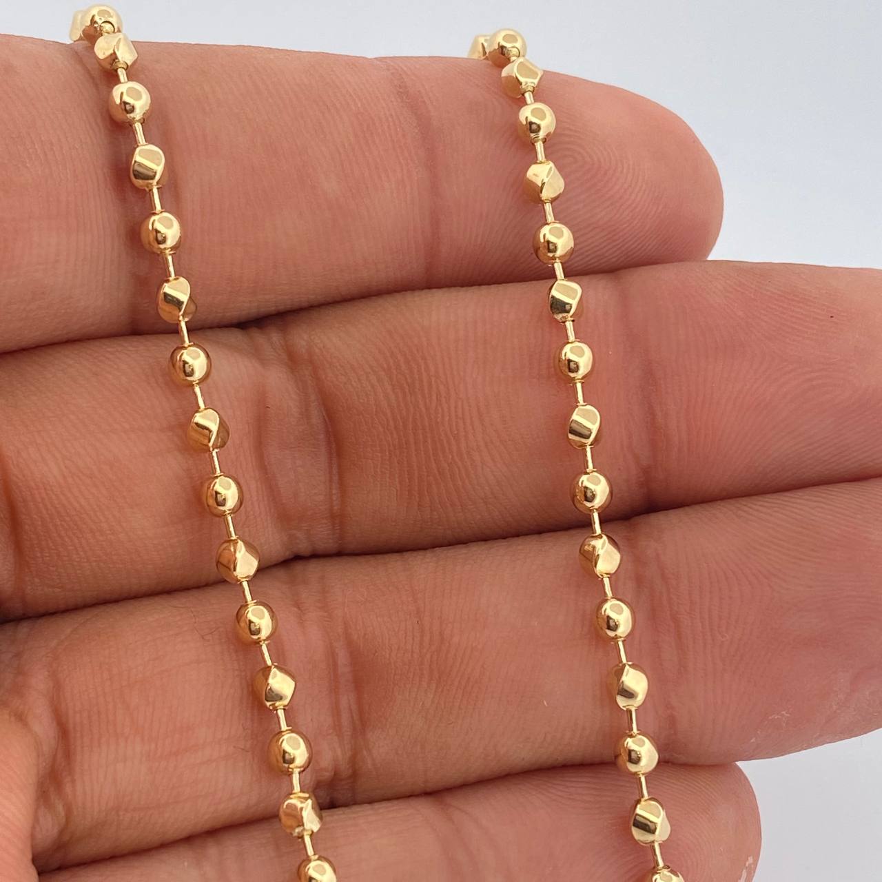 Cadena Militar 11gr / 24 in / 3mm Oro Amarillo 18K $