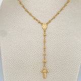 Rosario Virgen Milagrosa Cruz Cristo 6gr / 19 3/4 in / 4mm-3mm Oro Amarillo 18K $
