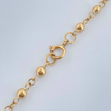 Rosario Virgen Milagrosa Cruz Cristo 6gr / 19 3/4 in / 4mm-3mm Oro Amarillo 18K $