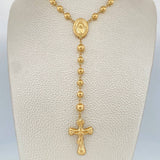 Rosario Virgen Milagrosa Cruz Cristo 12.95gr / 21 1/4 in / 5mm Oro Amarillo 18K $