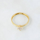 Anillo Solitario Cuatro Garras 1.75gr / T6 3/4 / Oro Amarillo 18K ©