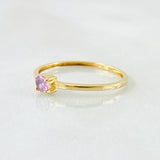 Anillo Solitario 0.75gr / T7 3/4 / Oro Amarillo 18K ©