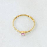 Anillo Solitario 0.7gr / T6 1/2 / Oro Amarillo 18K *