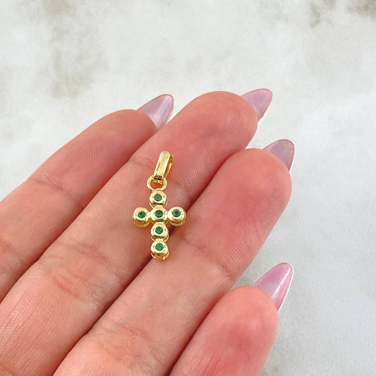 Dije Cruz Tupida 1.15gr / 3/4 in / Oro Amarillo 18K *