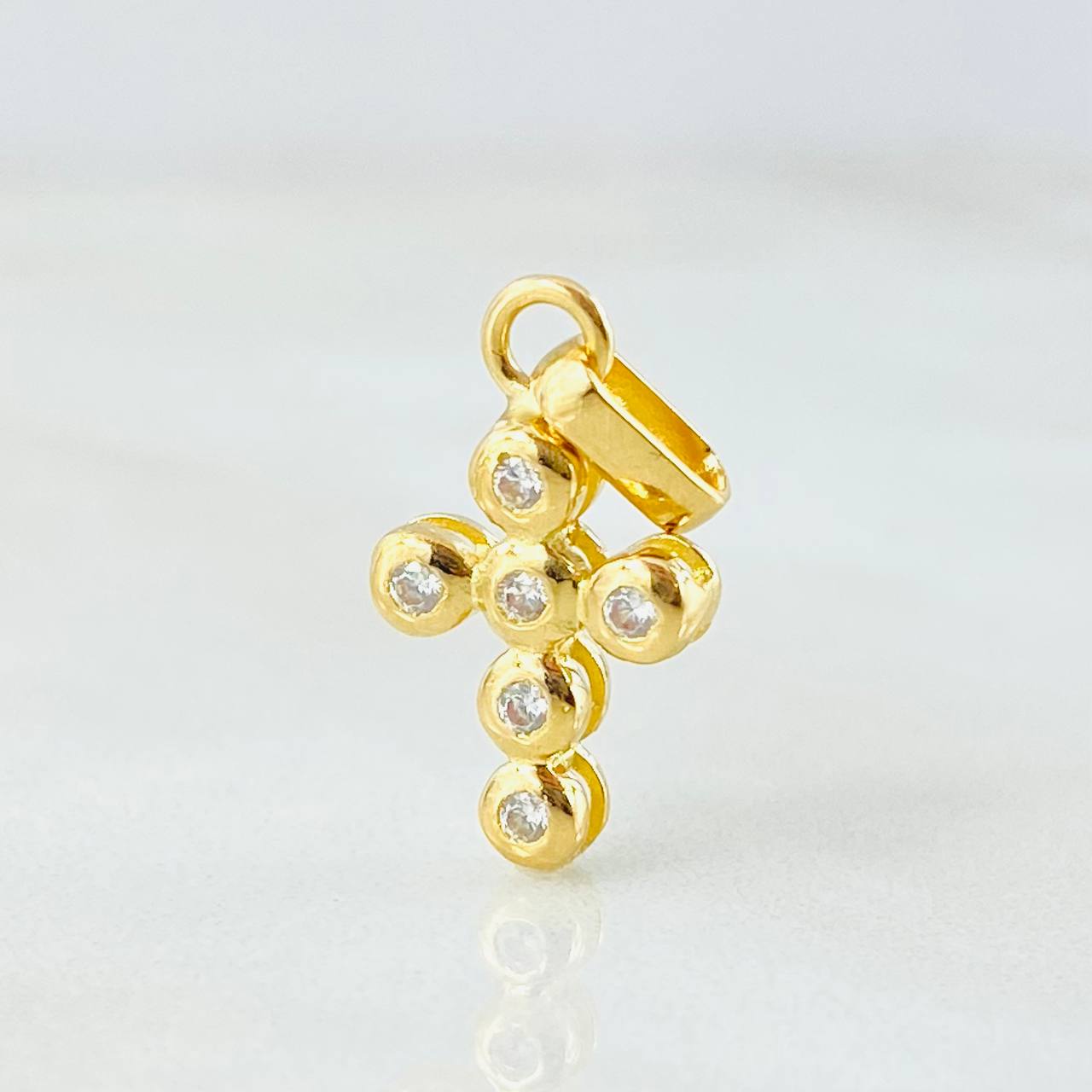 Dije Cruz Tupida 1.2gr / 3/4 in / Oro Amarillo 18K *