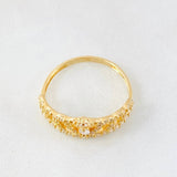 Anillo Corona Corazon Tupido 2.7gr / T8 / Oro Amarillo 18K