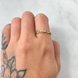 Anillo Carril Entrelazado  1.8gr / T7 / Oro Amarillo 18K