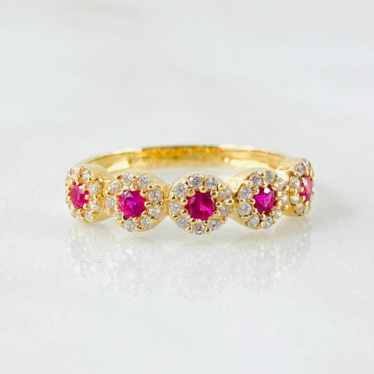 Anillo Flor Churumbela 2.2gr / T6 / Oro Amarillo 18K