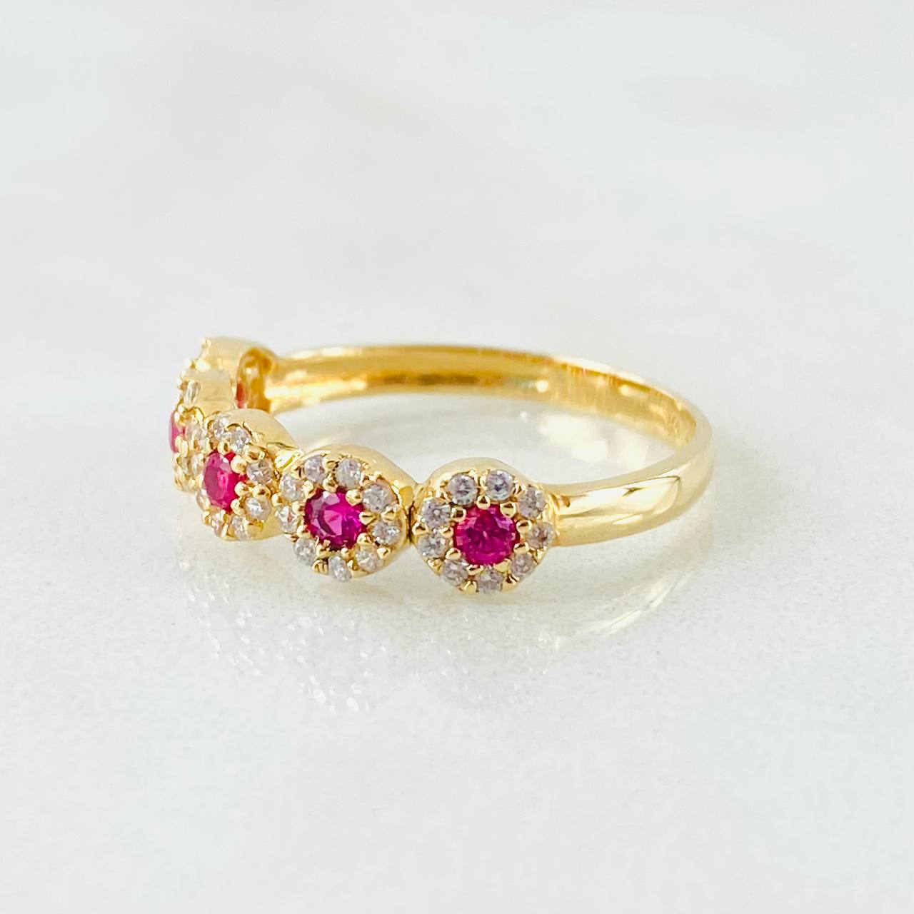 Anillo Flor Churumbela 2.2gr / T6 / Oro Amarillo 18K