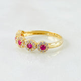 Anillo Flor Churumbela 2.2gr / T6 / Oro Amarillo 18K
