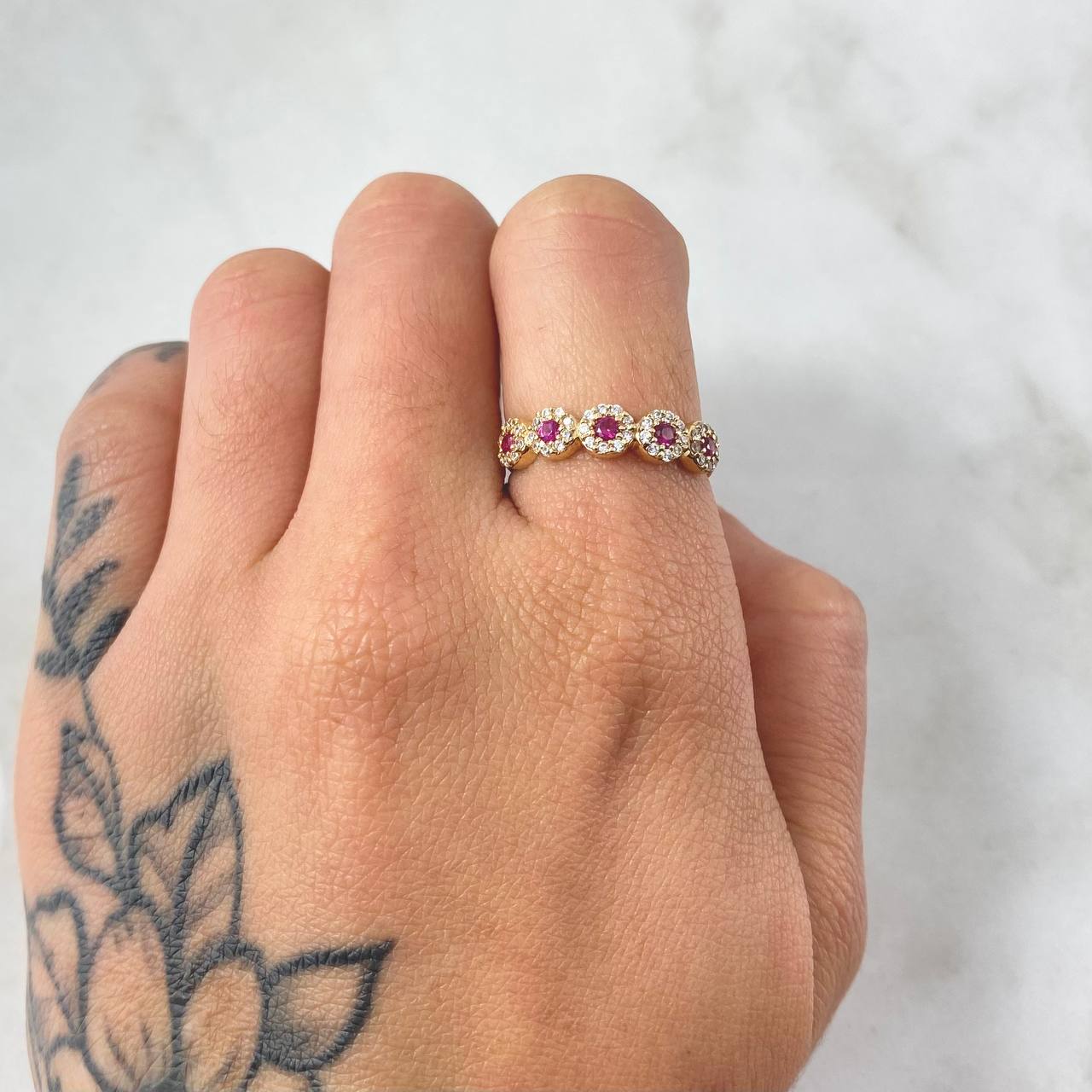 Anillo Flor Churumbela 2.2gr / T6 / Oro Amarillo 18K