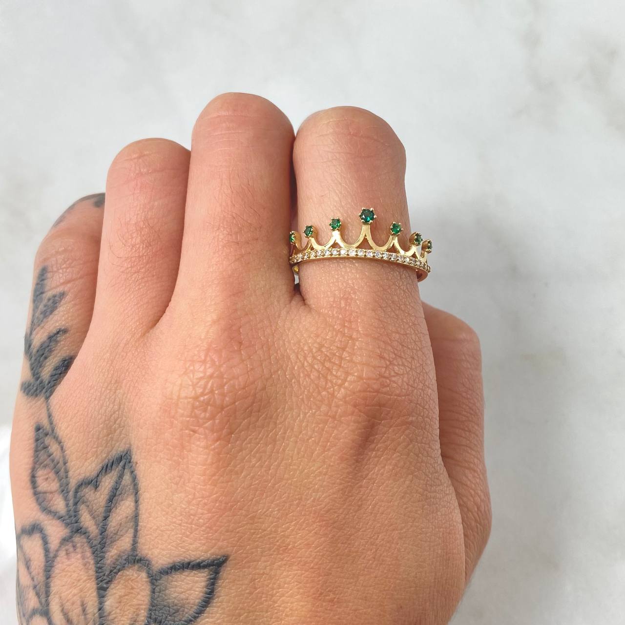 Anillo Corona 2.3gr / T9 / Oro Amarillo 18K