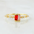 Anillo Cuadro Dos Caminos 1.4gr / T6 1/2 / Oro Amarillo 18K