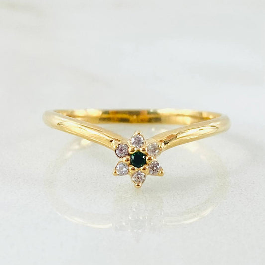 Anillo Floreado 1.9gr / T8 1/2 / Oro Amarillo 18K