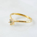 Anillo Floreado 1.8gr / T7 / Oro Amarillo 18K