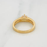 Solitaire Bridge Ring 3.3g / T6 1/4 Yellow Gold 18K