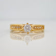 Solitaire Bridge Ring 3.3g / T6 1/4 Yellow Gold 18K