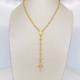 Rosary Virgin Miraculous Cross Christ 6.25g / 19 3/4 in / 3mm Yellow Gold 18K