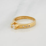 Solitaire Bridge Ring 3.45g / T6 1/4 Yellow Gold 18K