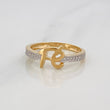 Faith Ring 2.3g / Size 6 1/4 Two-Tone Yellow and White Gold 18K