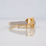 Faith Ring 2.3g / Size 6 1/4 Two-Tone Yellow and White Gold 18K