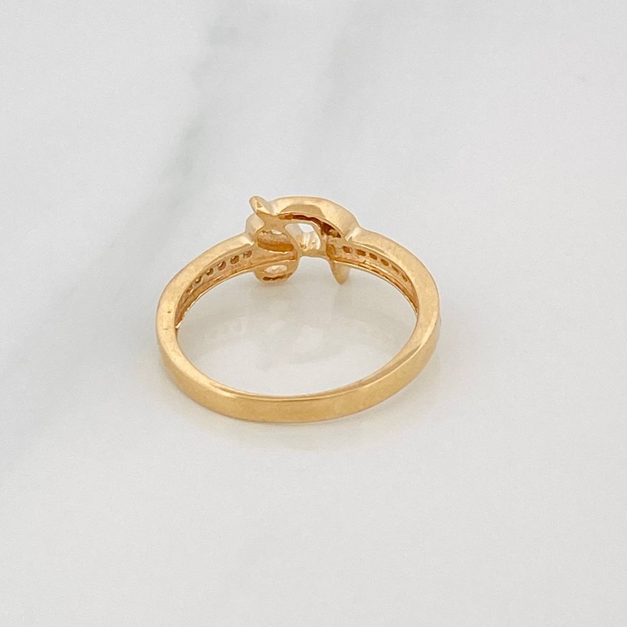 Faith Ring 2.3g / Size 6 1/4 Two-Tone Yellow and White Gold 18K
