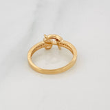 Faith Ring 2.3g / Size 6 1/4 Two-Tone Yellow and White Gold 18K