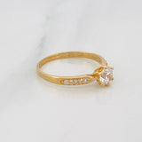 Anillo Solitario Churumbela 1.95g / T6 3/4 Oro Amarillo 18K