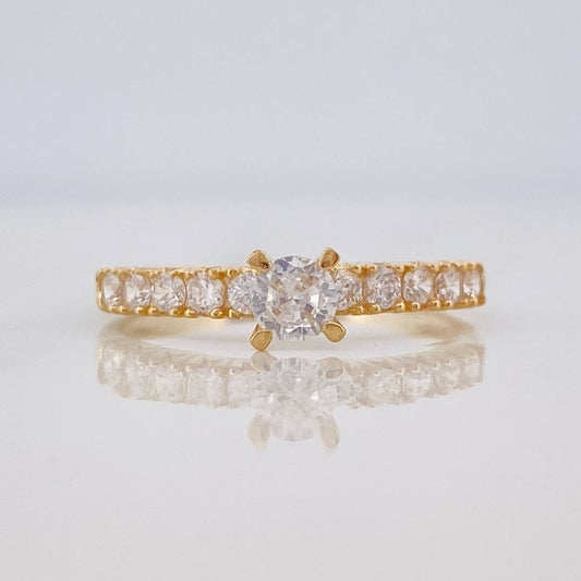 Solitaire Churumbela Ring 1.95g / T7 1/4 Yellow Gold 18K
